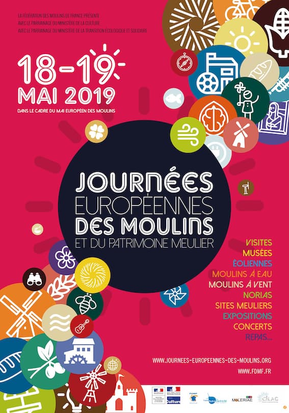 Lire la suite à propos de l’article Le Moulin de la Vie Contée participe aux Journées européennes des Moulins les 18-19 mai 2019